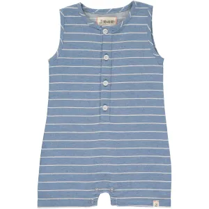 Me & Henry Blue & White Stripe Sandy Playsuit