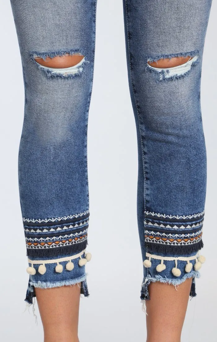 TESS SUPER SKINNY IN DARK DESERT DECO